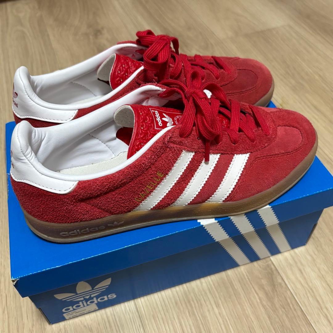 adidas Gazelle Indoor 24.5cm レッド