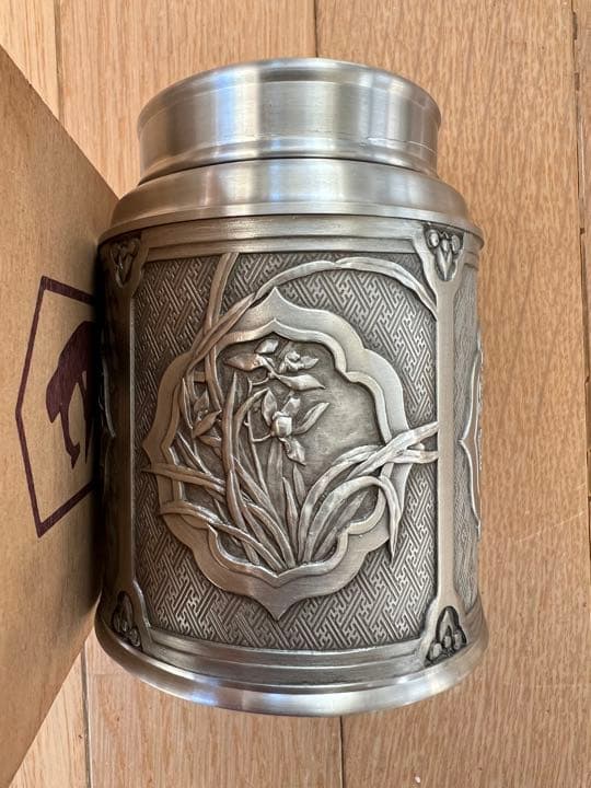 未使用品  Selangor pewter 茶筒　錫　ピューター