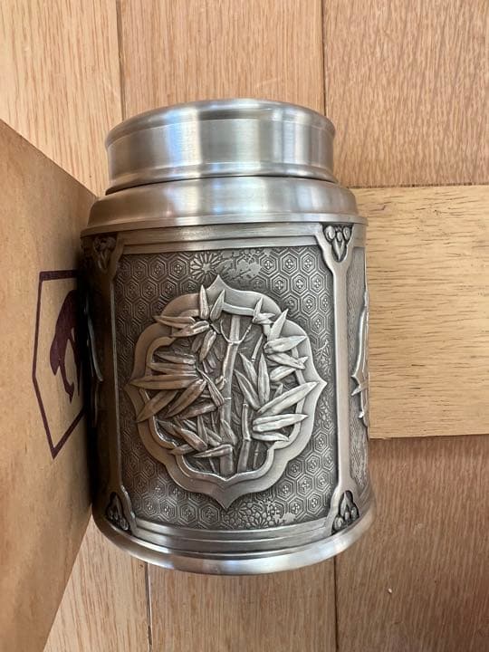未使用品  Selangor pewter 茶筒　錫　ピューター