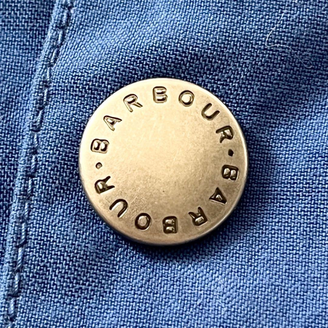 Barbour バブアー BORDER ステンカラーコート M ブルー 青