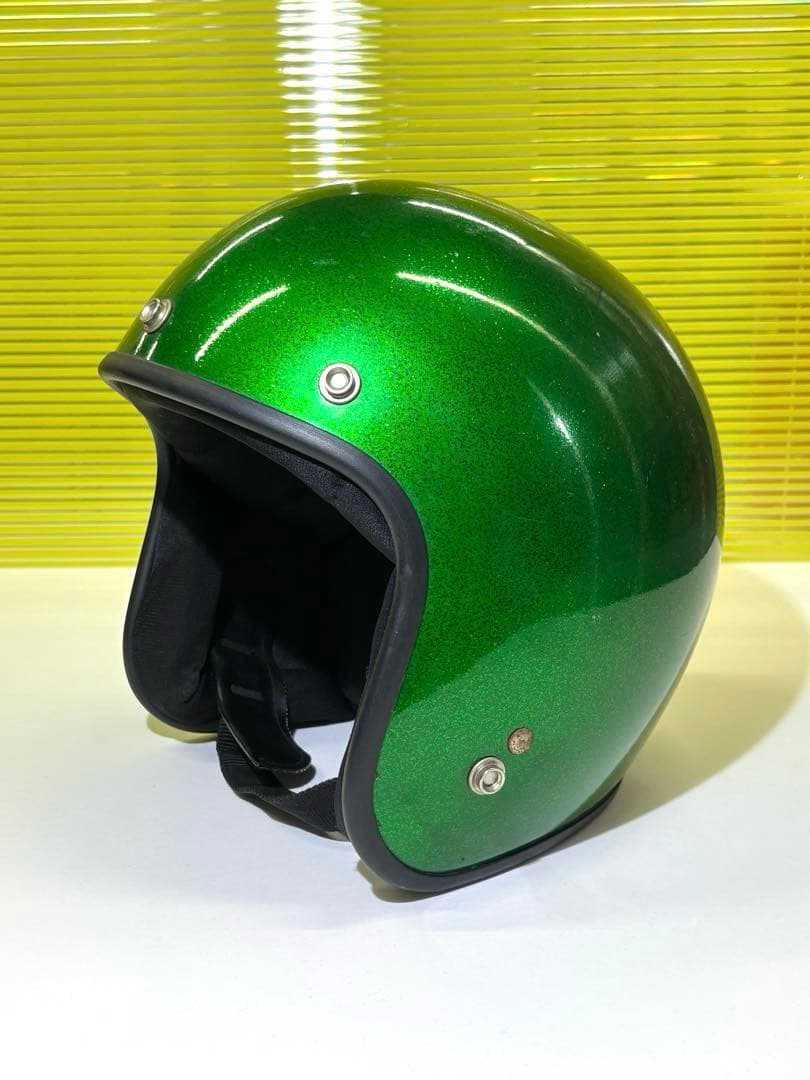 最終値下【希少・美品】グリーンメタリック　ヘルメット