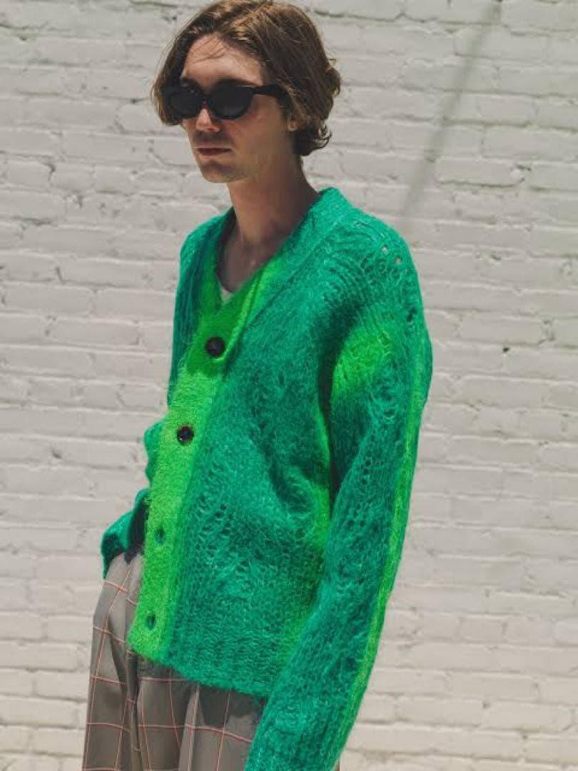 MARNI マルニ モヘア カーディガン スプレー ペイント　21aw