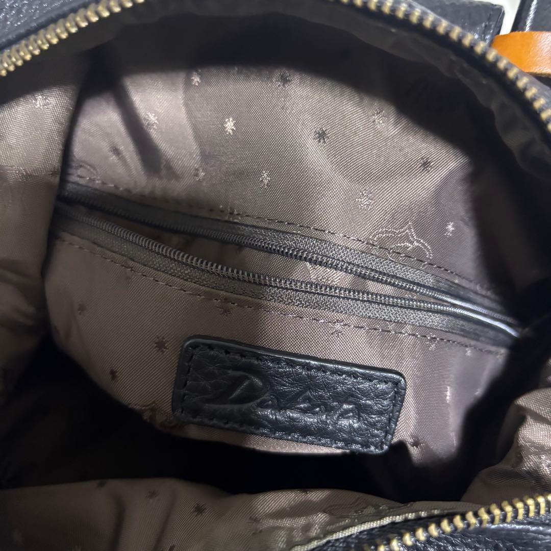 極美品⭐️Dakota シボ革　リュック ブラック レザー パッチ