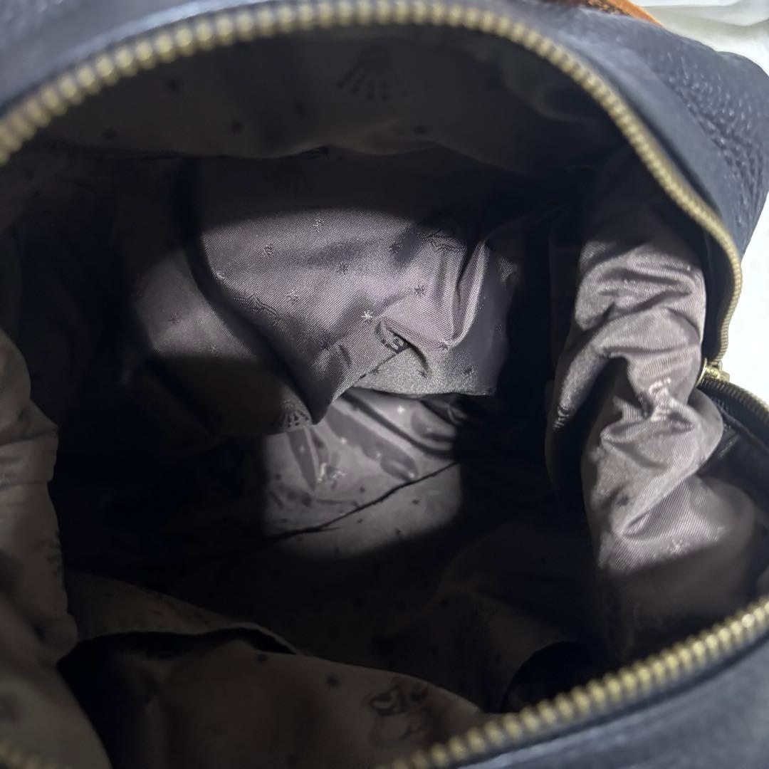 極美品⭐️Dakota シボ革　リュック ブラック レザー パッチ