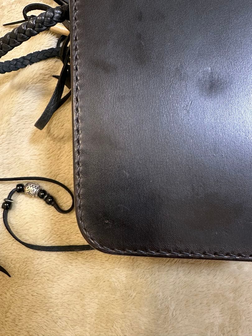 【Bigtwin】レザーコンチョ　メディスン　バッグ 美品