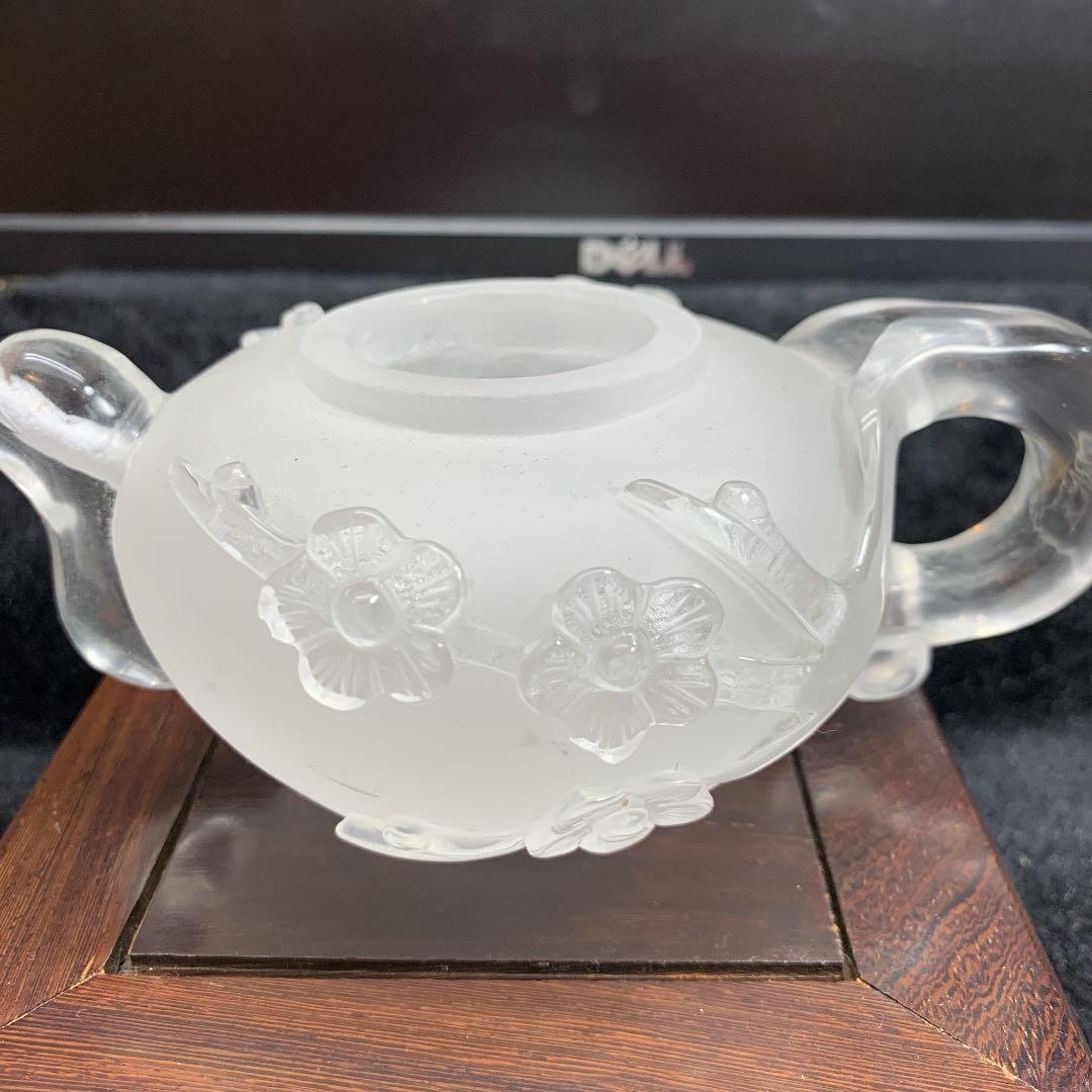 最髙級水晶急須置物❣️天然石 最品貭 幸福呼ぶの奇石　グリーンガーデンクオーツ❣️