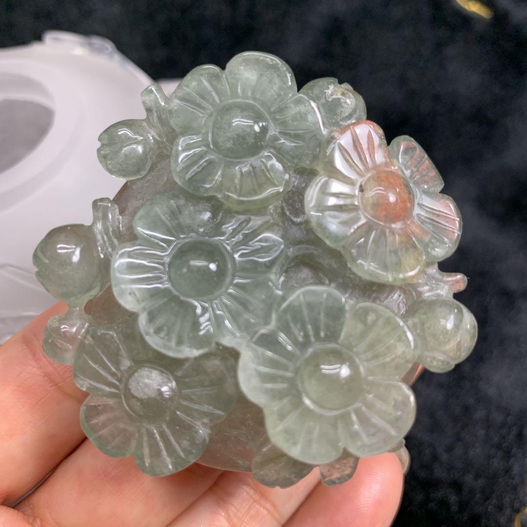 最髙級水晶急須置物❣️天然石 最品貭 幸福呼ぶの奇石　グリーンガーデンクオーツ❣️