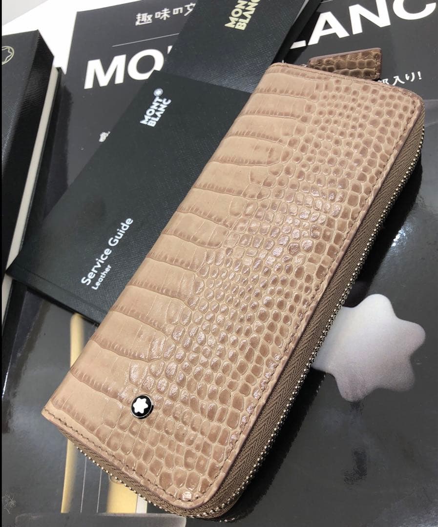 モンブラン　★完売極上最高逸品！アリゲーターデザイン・マイスター本革製ペンポーチ