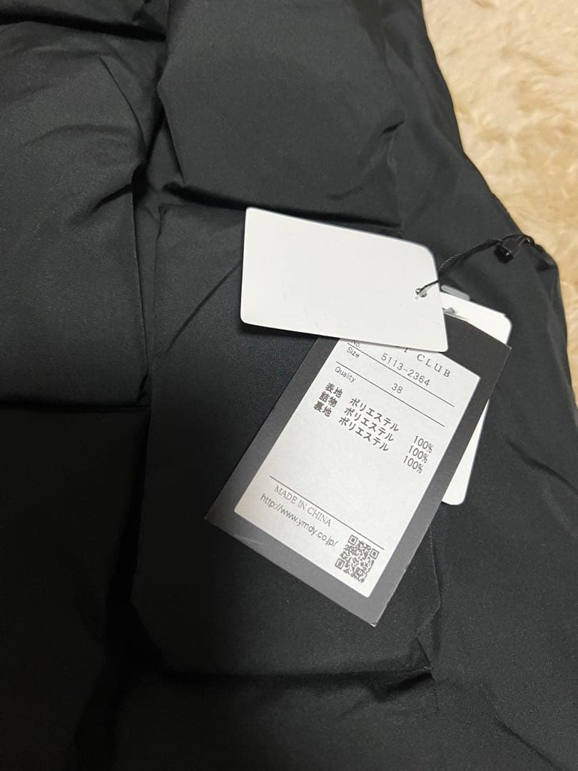 ヤマダヤ　スコットクラブ　ダウンベスト ブラック フード付き ジップアップ