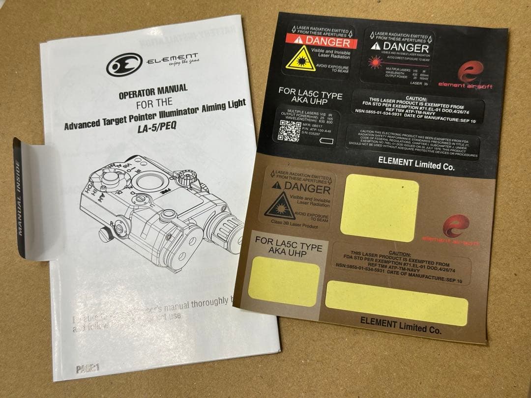 【突然終了の可能性大】Element Airsoft PEQ-15 FDE