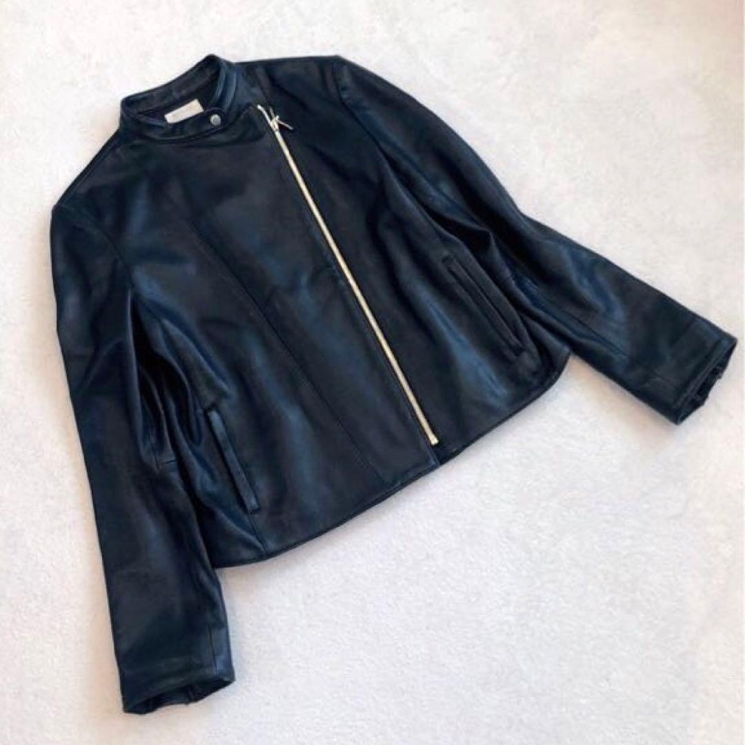 美品✨組曲　羊革　ラムレザー　ジャケット　Lサイズ相当