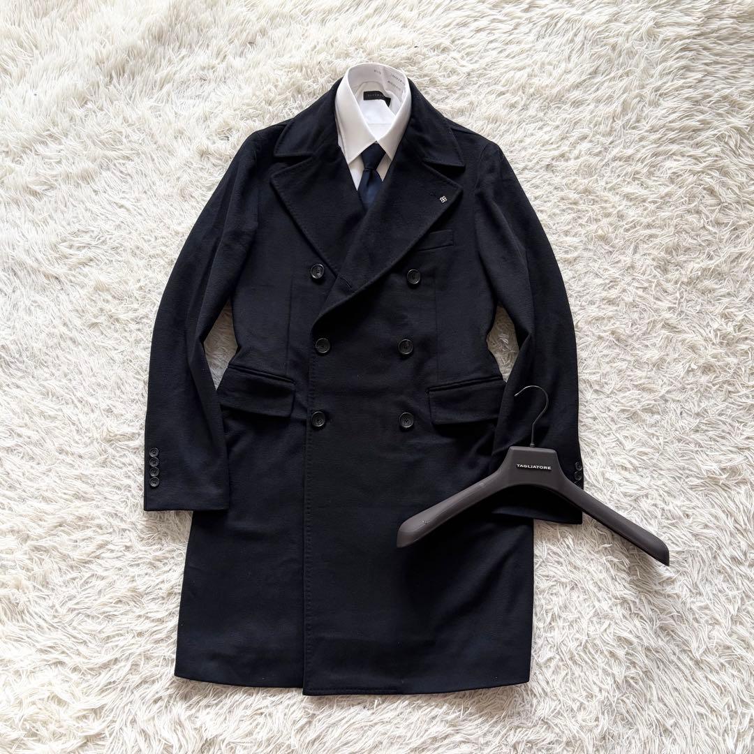 <ピン>TAGLIATORE×ブリッラ RICH ダブル チェスターコート 44