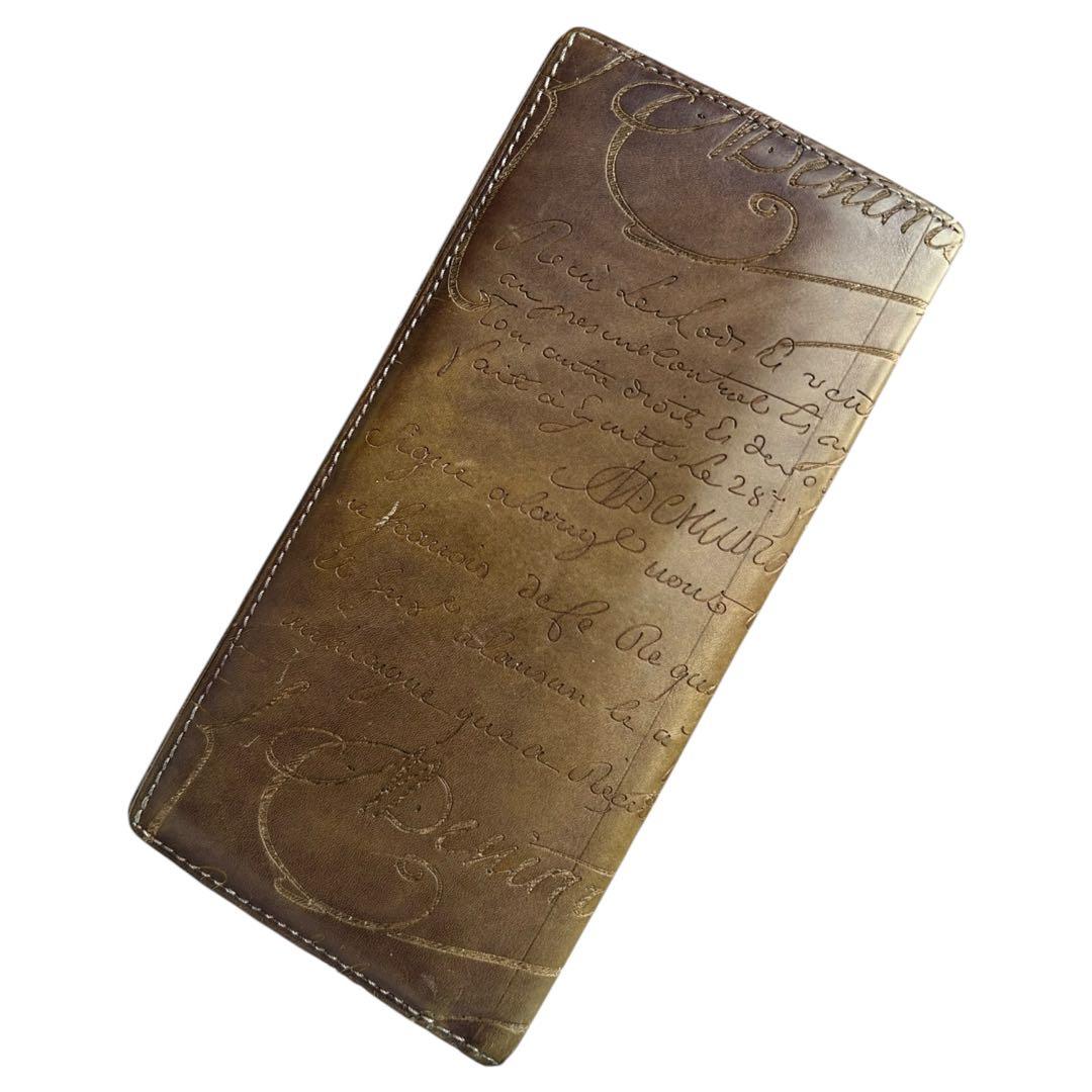 r  BERLUTI カリグラフィ 札入れ 長財布 財布 レザー