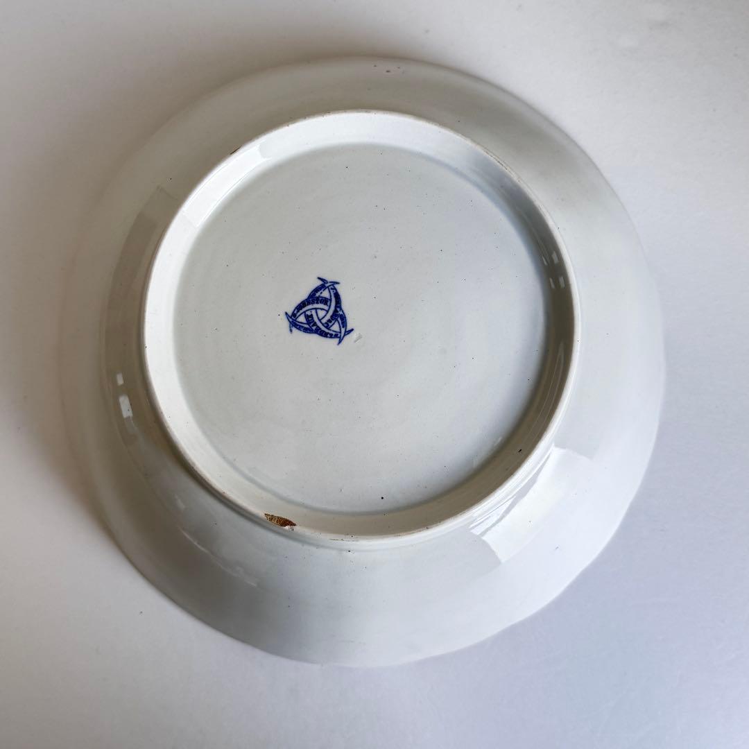 希少　フランスアンティーク　ボルドー窯　サラダディエ　輪花皿