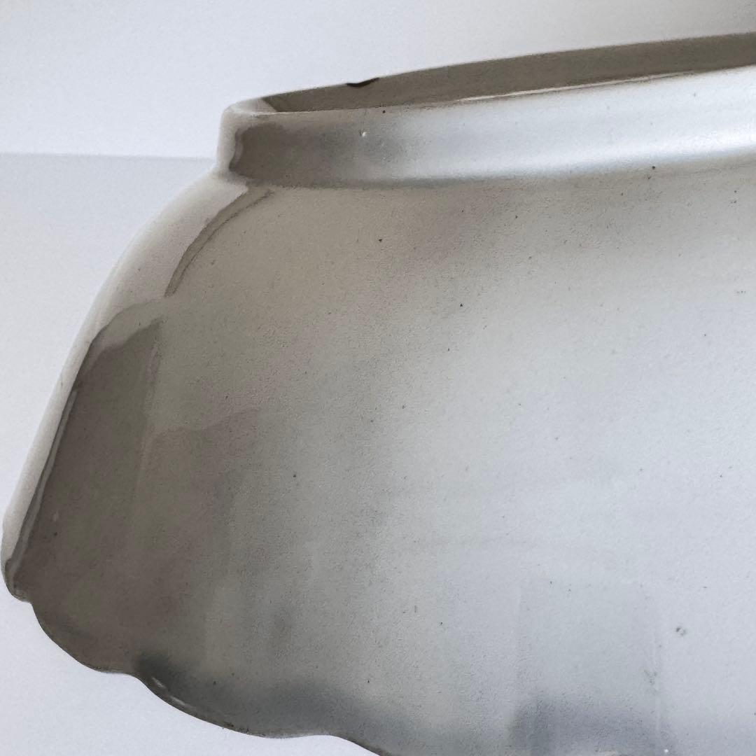 希少　フランスアンティーク　ボルドー窯　サラダディエ　輪花皿