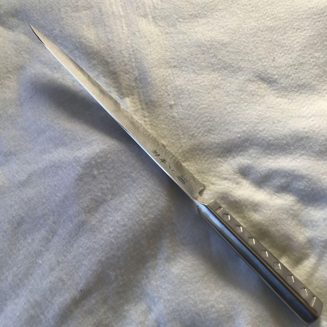 八重桜・業務用スジ引8寸・ZA18ダマスカス鋼