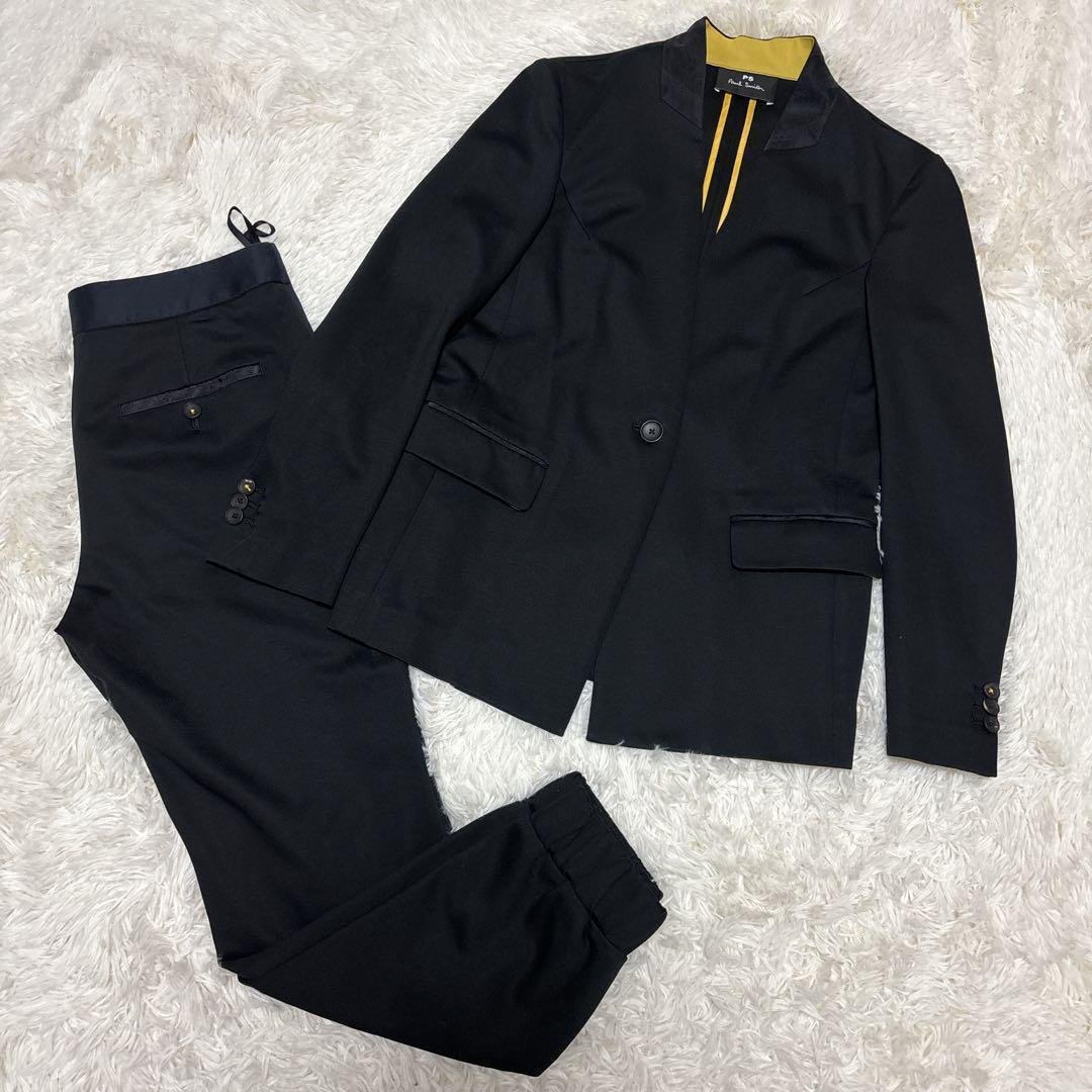 【未使用に近い】ピーエスポールスミス　セットアップ　ノーカラー　ブラック　38