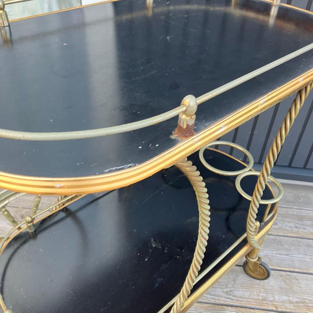 アンティーク 光家具 トローリー サービスワゴン ワインラック キッチンカート