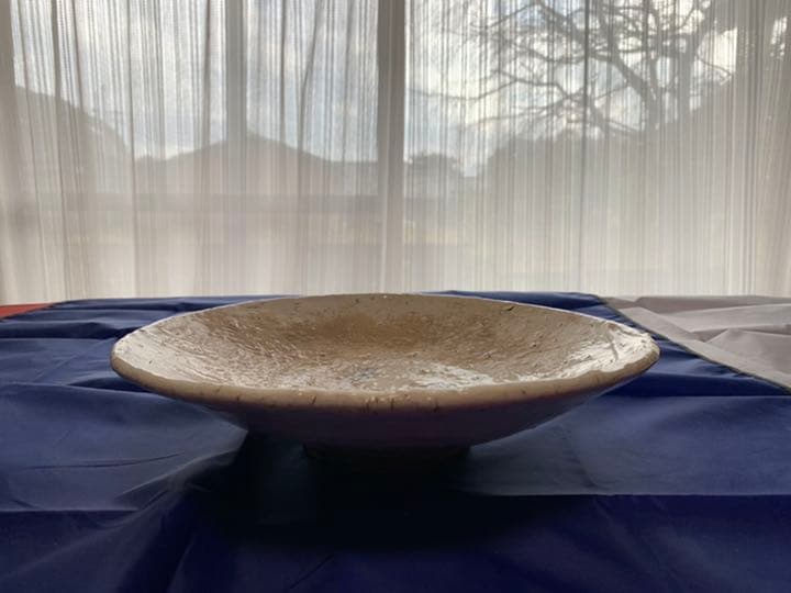 中川自然坊作粉引唐津9寸皿