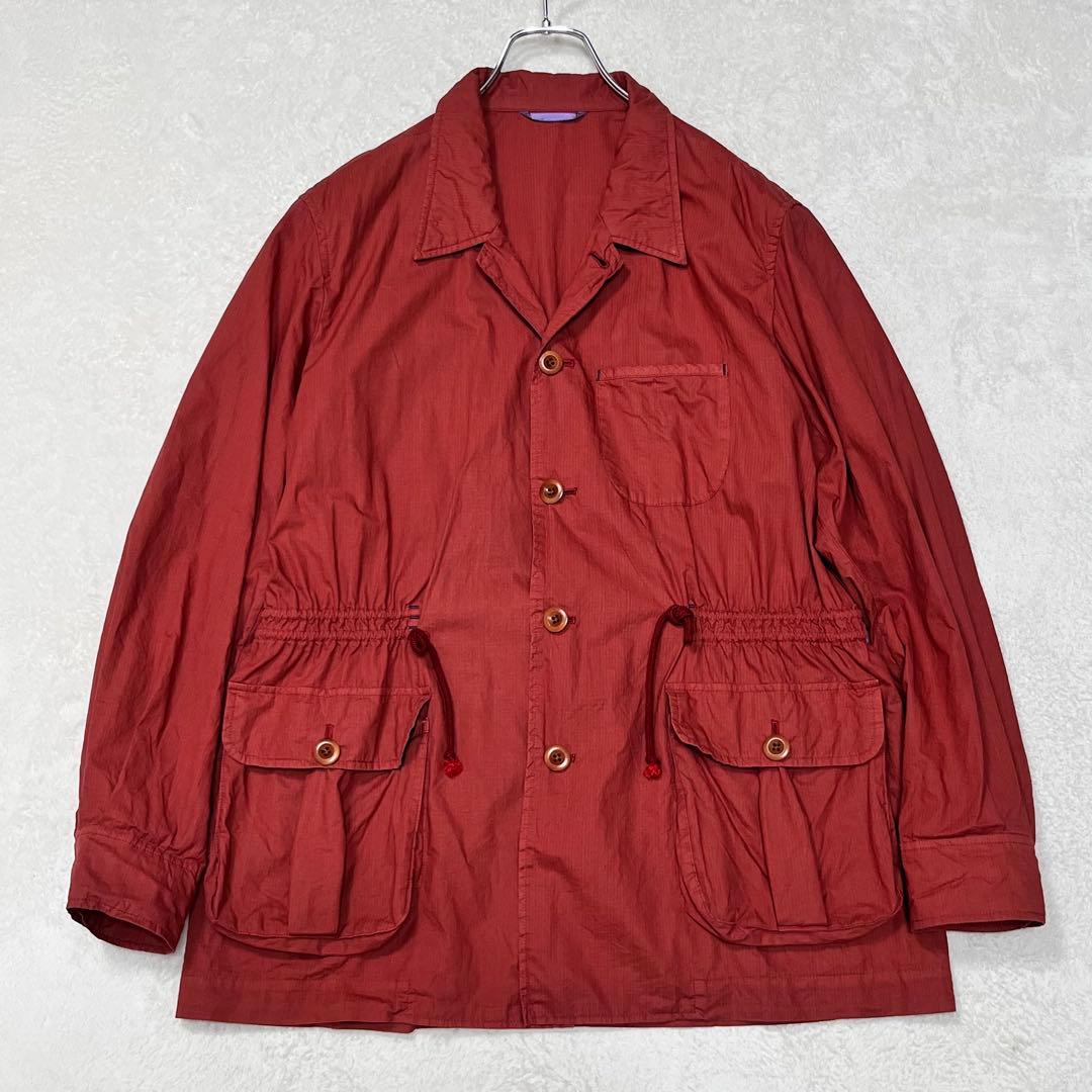 『ポールスミス コレクション』フィールドシャツジャケット ドローコード レッド