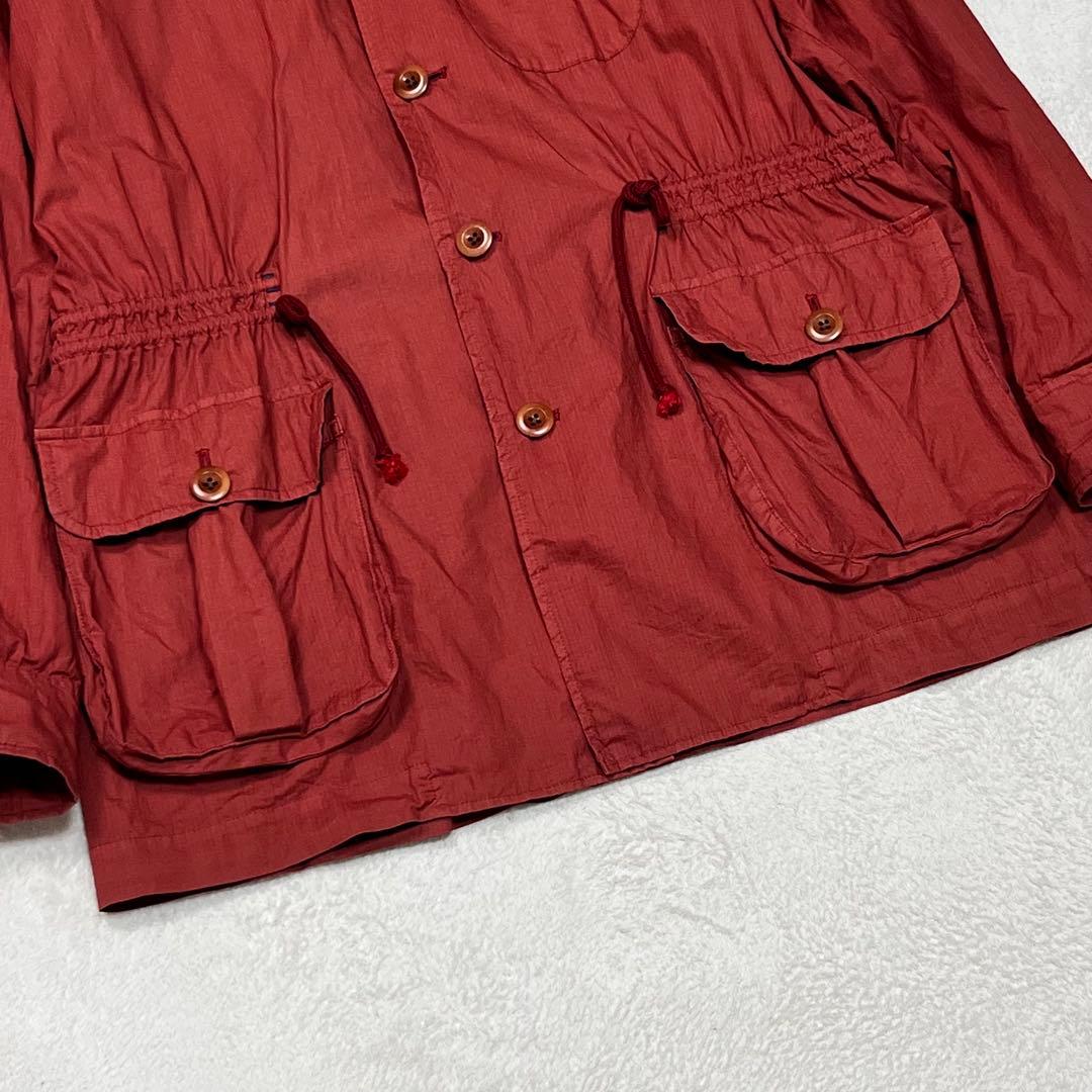 『ポールスミス コレクション』フィールドシャツジャケット ドローコード レッド