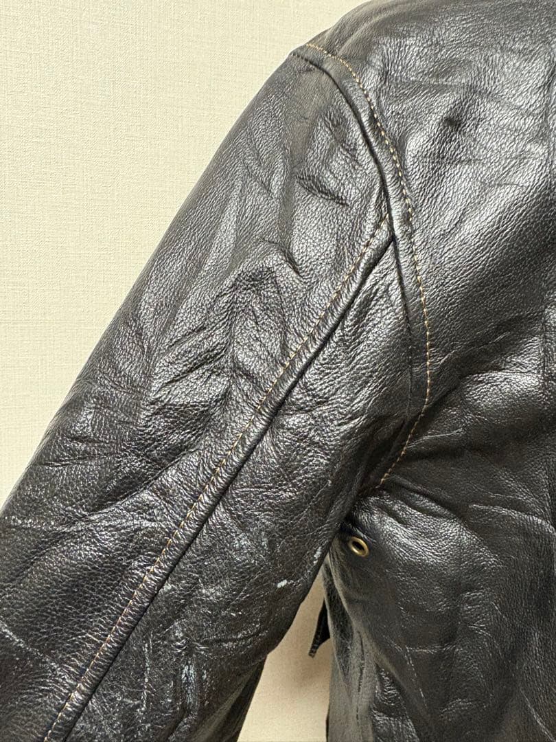 USA ビンテージ A-2 フライト ジャケット M 黒茶 xpv