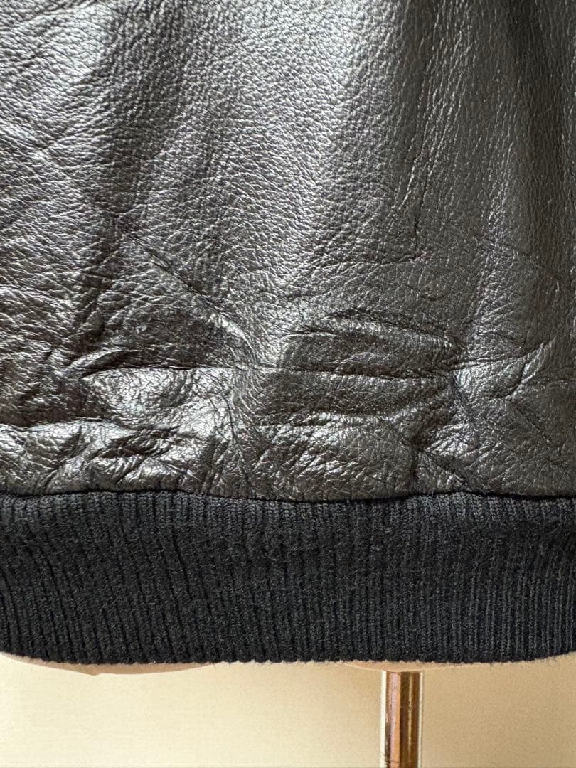 USA ビンテージ A-2 フライト ジャケット M 黒茶 xpv