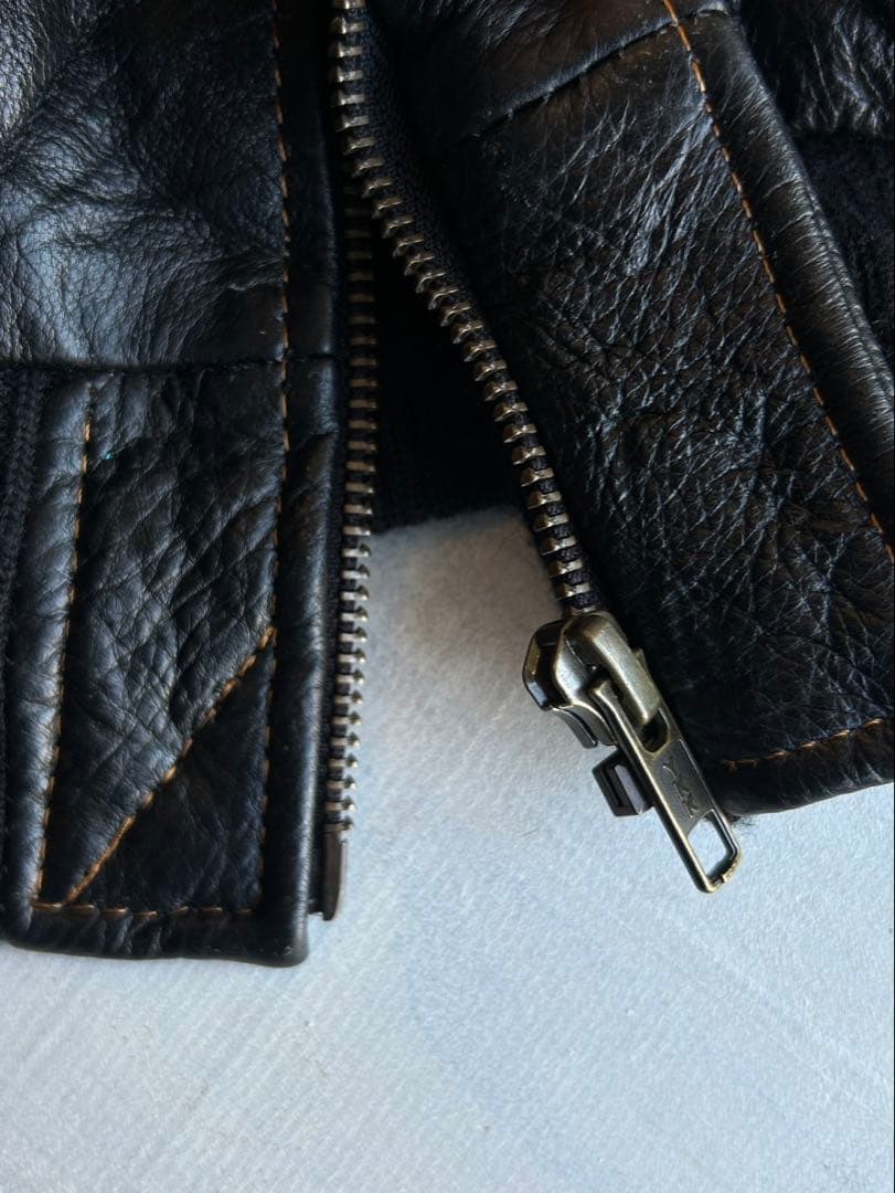 USA ビンテージ A-2 フライト ジャケット M 黒茶 xpv