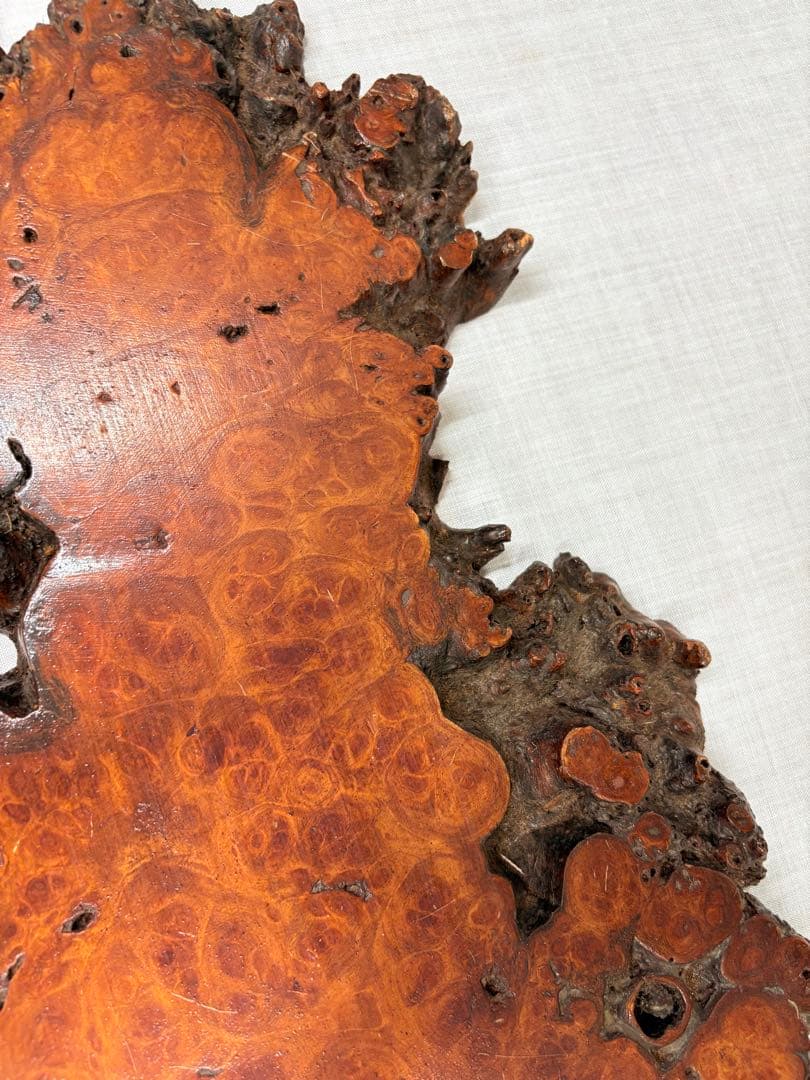 葡萄杢　玉杢　敷板　一枚板　天然木　花台　盆栽台　香炉台　飾台　木工　古美術