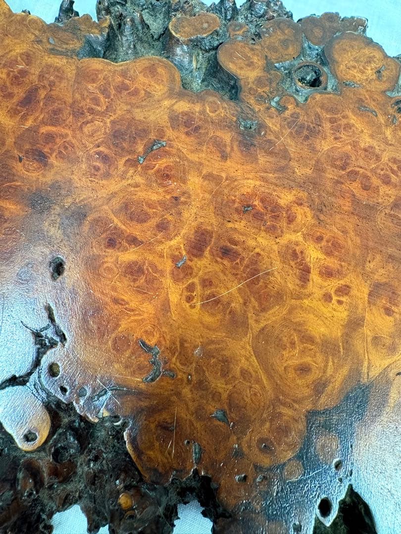 葡萄杢　玉杢　敷板　一枚板　天然木　花台　盆栽台　香炉台　飾台　木工　古美術