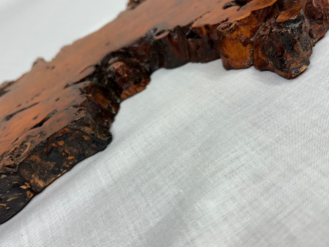 葡萄杢　玉杢　敷板　一枚板　天然木　花台　盆栽台　香炉台　飾台　木工　古美術