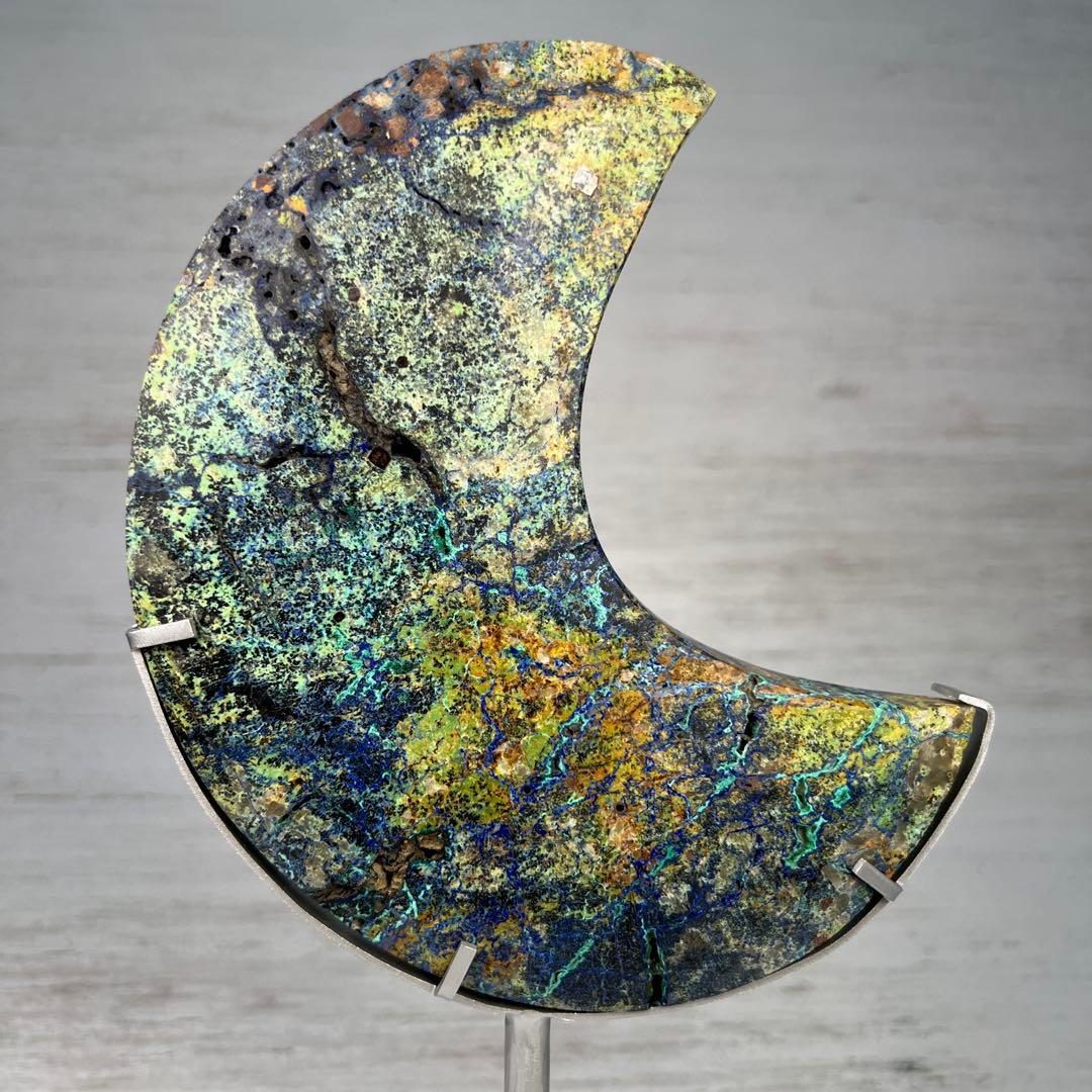 天然石　月　フェニックスストーン　台座付き