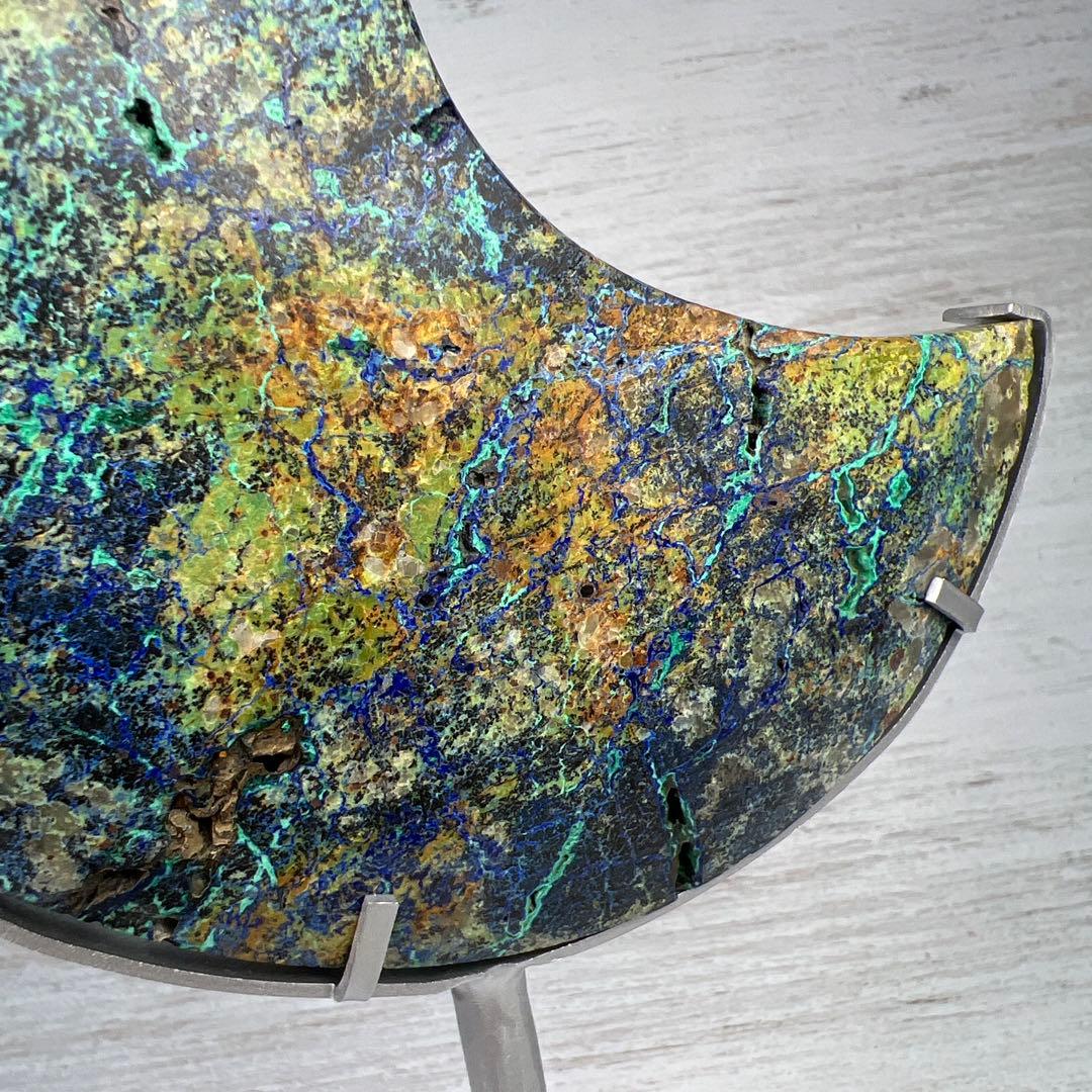 天然石　月　フェニックスストーン　台座付き