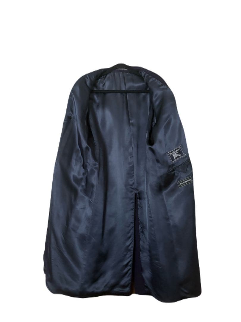 Burberrys イングランド製 カシミア ダブル チェスターコート 濃紺