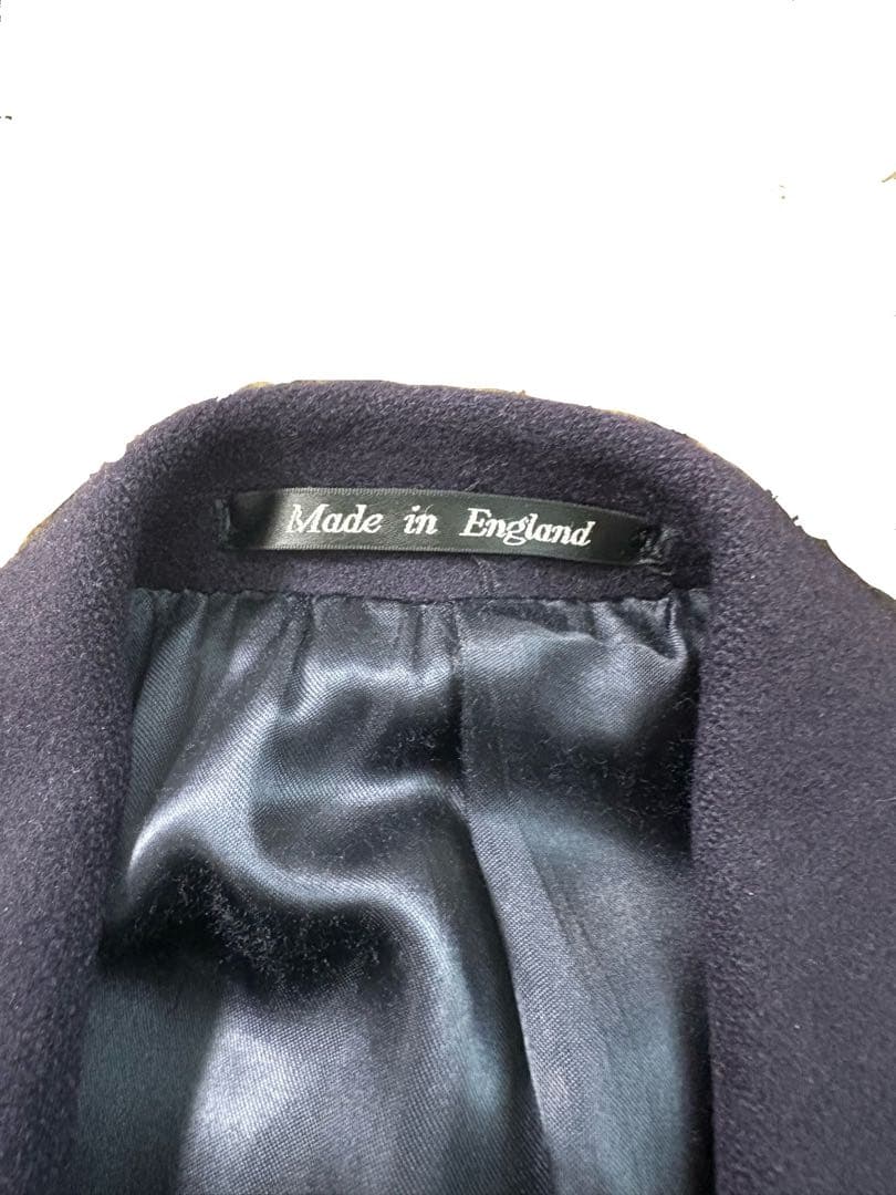 Burberrys イングランド製 カシミア ダブル チェスターコート 濃紺