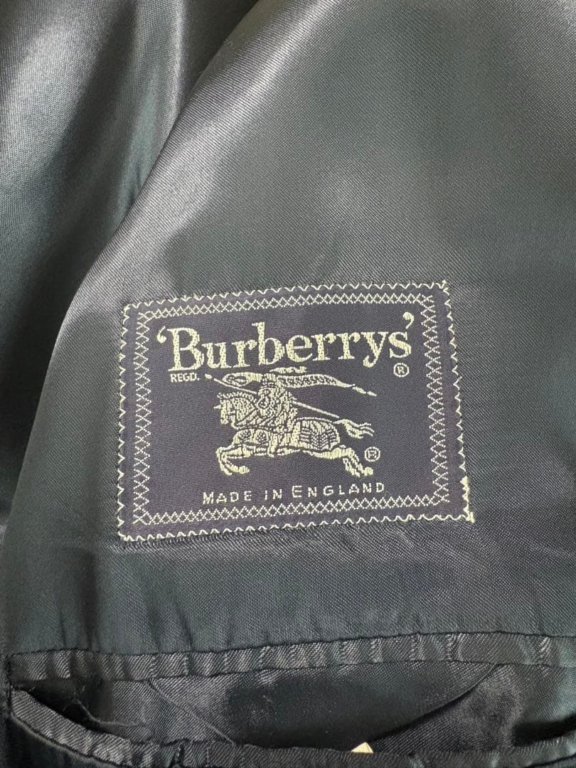 Burberrys イングランド製 カシミア ダブル チェスターコート 濃紺