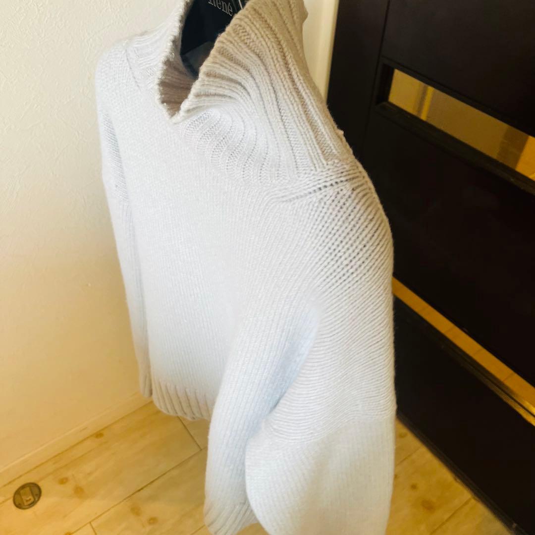 新品☆ANAYI ボウモウテンジクハイネックプルオーバー/セオリー、23区、ロペ