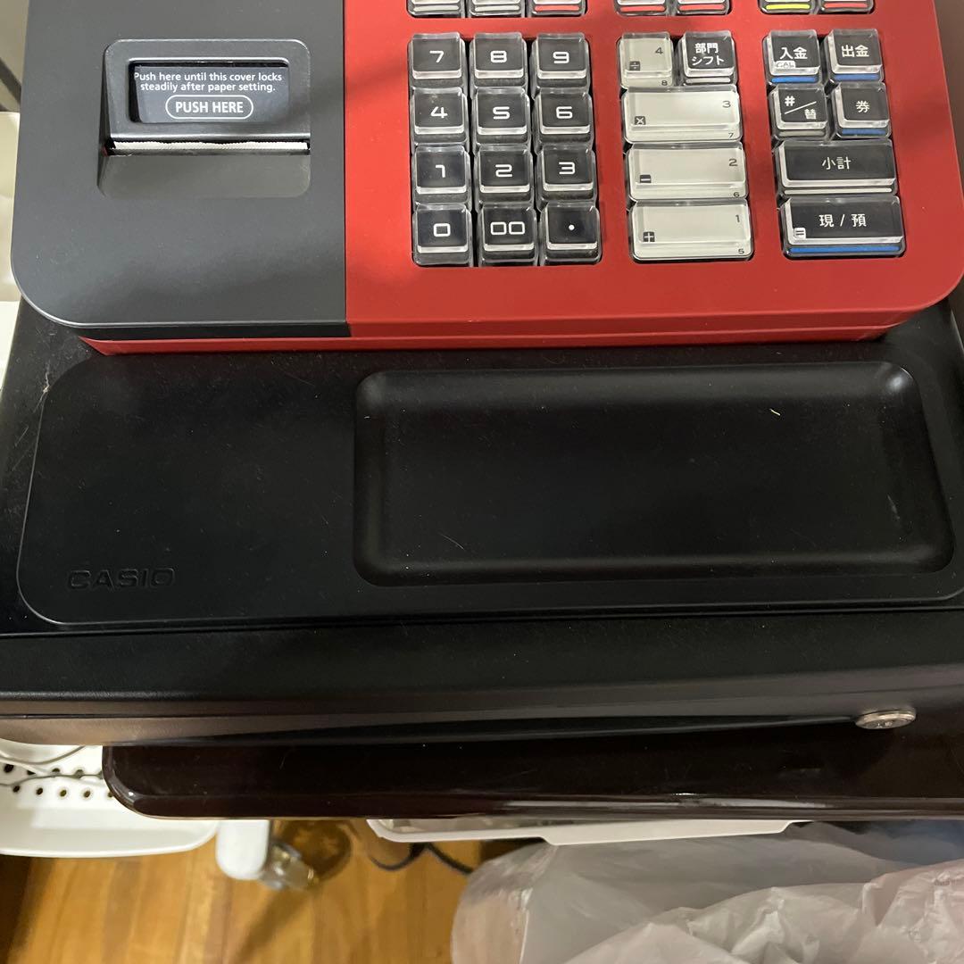 最終値下げ価格⭐︎CASIO レジスター 赤と黒色　コンパクト