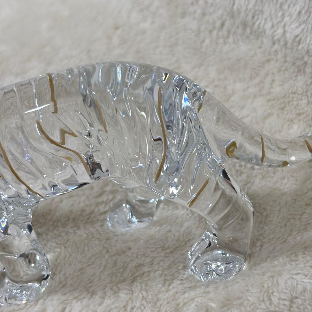 【美品】Baccarat バカラ 置物 インテリア タイガー 虎