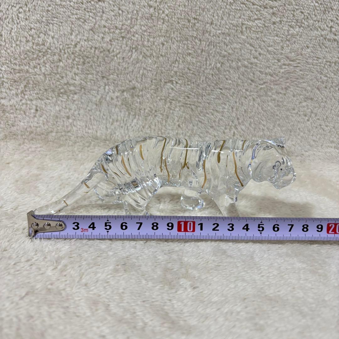 【美品】Baccarat バカラ 置物 インテリア タイガー 虎