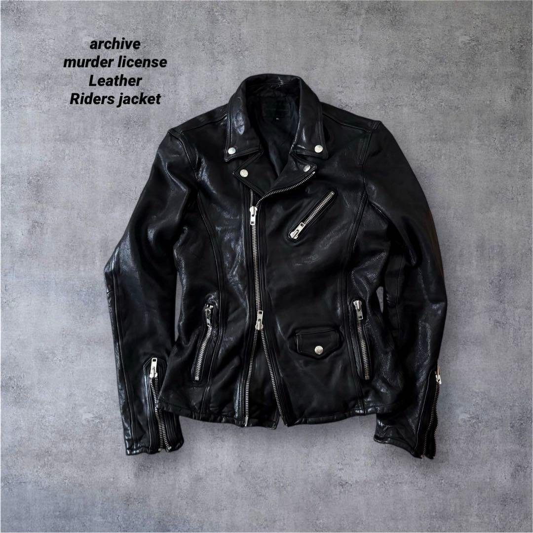 archive murder license Leather jacket 黒
