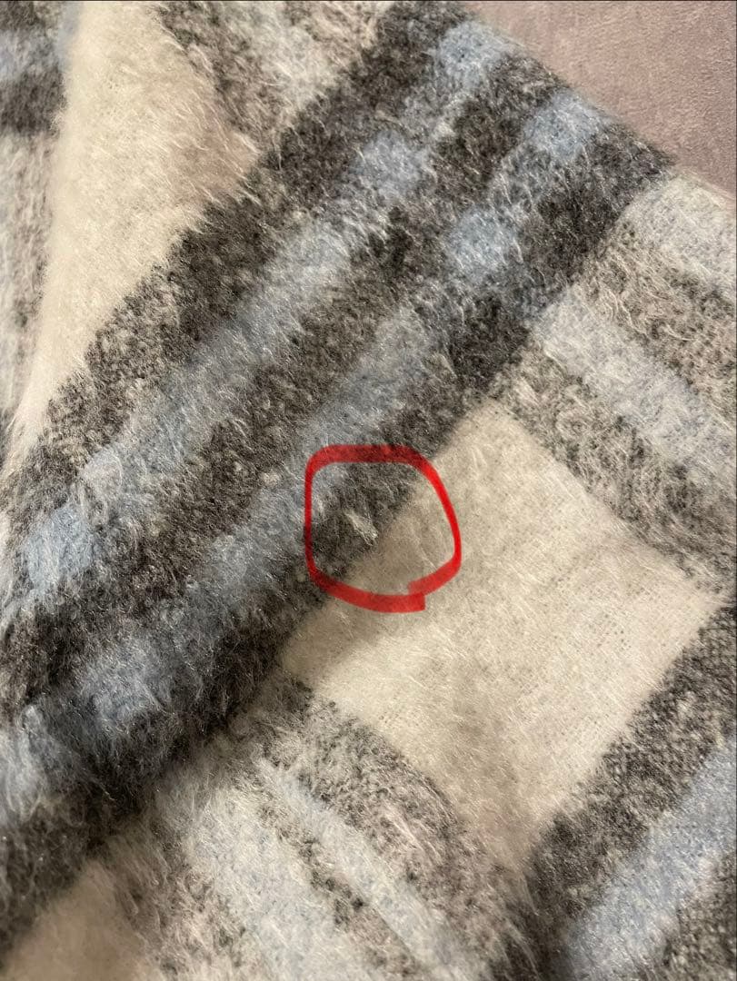 FURFUR シャギーチェックコート 品番RWFC234027