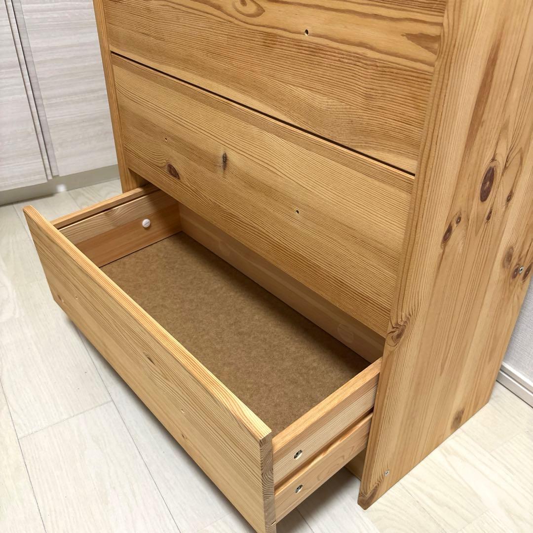 IKEA チェスト　パイン材　3段チェスト