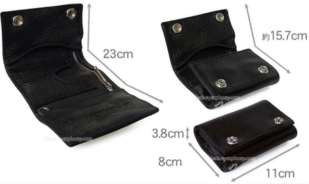 M*.様 Chrome Hearts クロスパッチ3フォールドウォレット