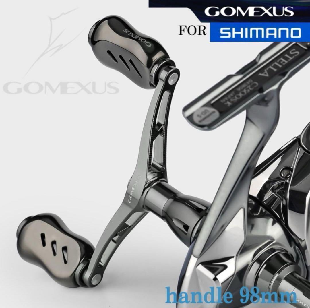 ゴメクサス/チタン22㎜ノブ/シマノS2 ダブルハンドル 98mm/ガンメタ
