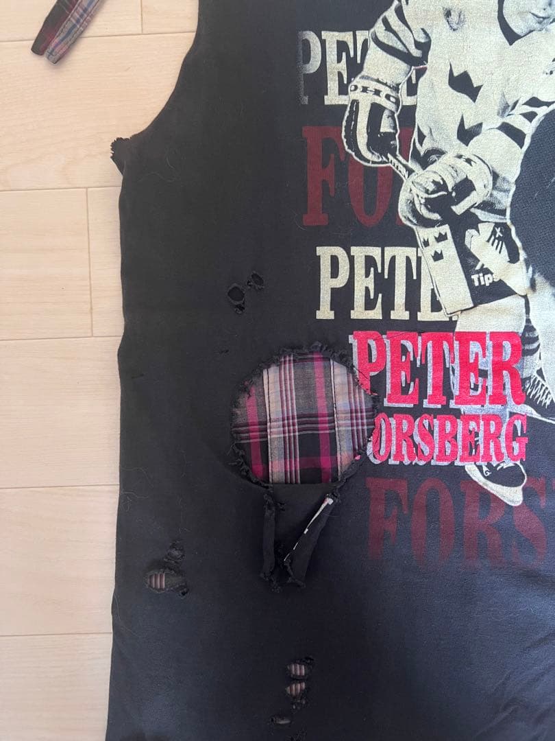 c0mi リメイク check shirt docking no-sleeve