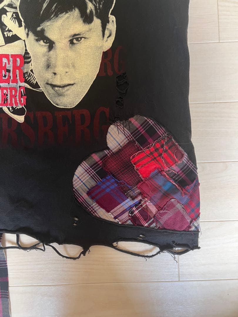 c0mi リメイク check shirt docking no-sleeve