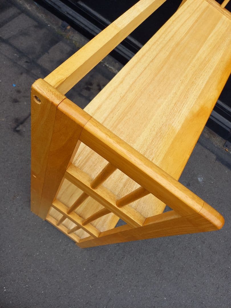 ナチュラル　モダン　ウッド　オープン　ラック　キャビネット　飾り棚