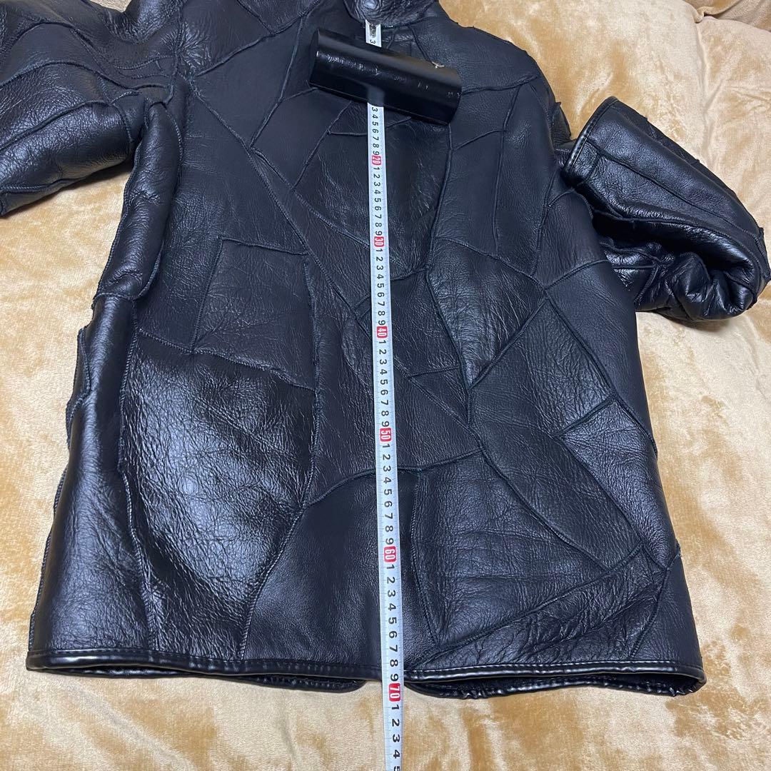 【美品希少】BOLINI パッチワーク リアルムートン ジャケット 48 L相当