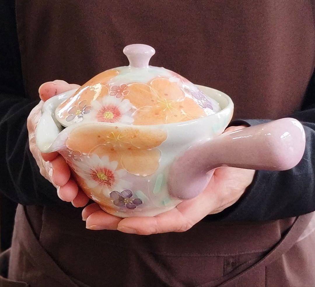 【新品・未使用】工房ゆずりは　紅彩京花　平急須　記念品　プレゼント　ティータイム